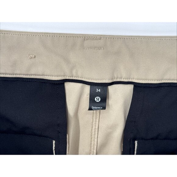 Lululemon Commission Pants Mens 34x31 Khaki Golf Slim Performance Relax Stretch - Picture 5 of 14